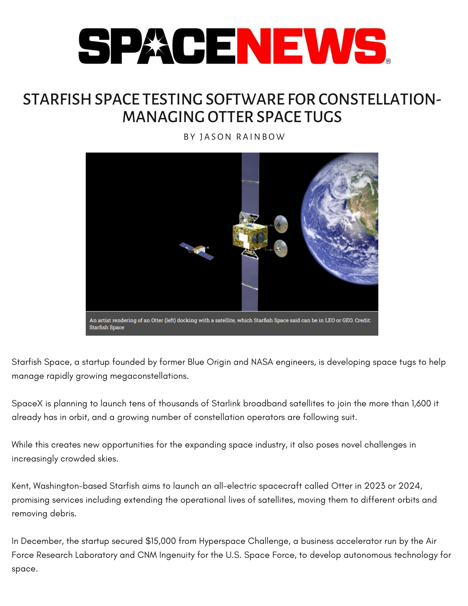 Starfish-Space-testing-software-for-constellation-managing-Otter-space-tugs